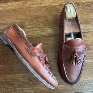 Allen Edmonds maxfield tassel loafers men’s 10 brown leather
